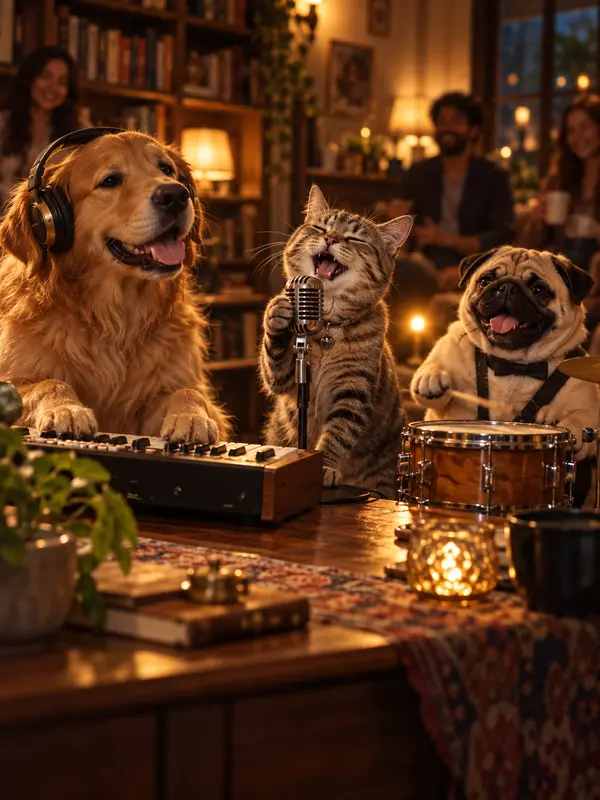 Pet Band desk concert style
