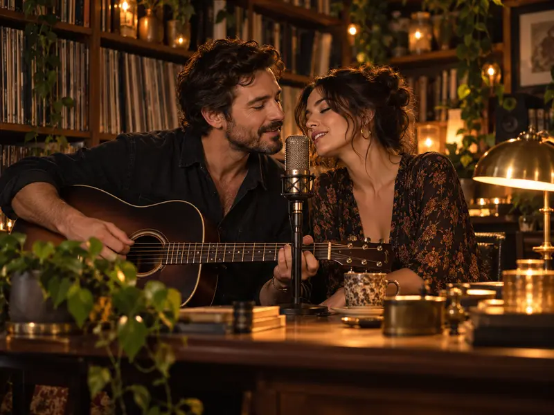 Couples in a desk concert